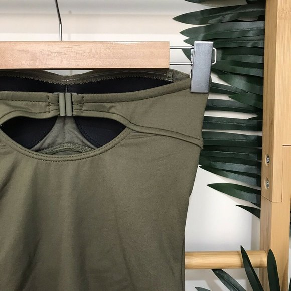 Seafolly Olive Green Swimsuit One Piece Halter - Picture 11 of 12